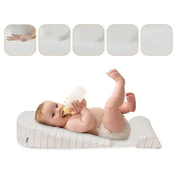 

Hot Newborn Baby Sleep Pillow Anti Baby Spit Milk Crib Cot Sleep Positioning Wedge Anti-Reflux Cushion Cotton Pad Mat Waist