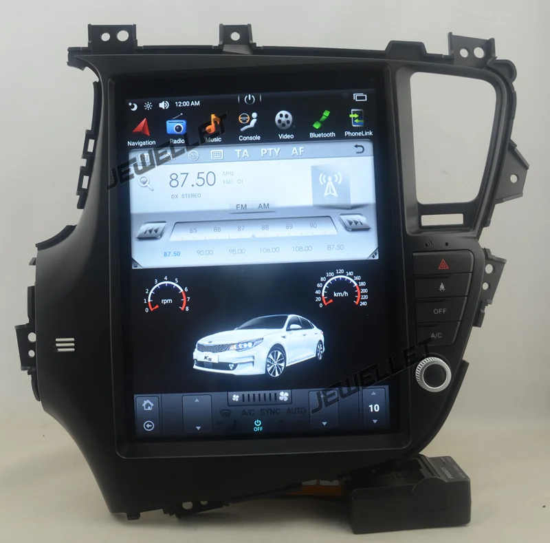 12," tesla стиль вертикальный экран android 6,0 четырехъядерный 32G Автомобильный gps Радио навигатор для Kia K5 Optima 2011-2013