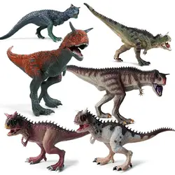 6 стилей моделирование сплошной динозавр модель набор пластиковых животных Динозавр игрушка Carnotaurus S2443