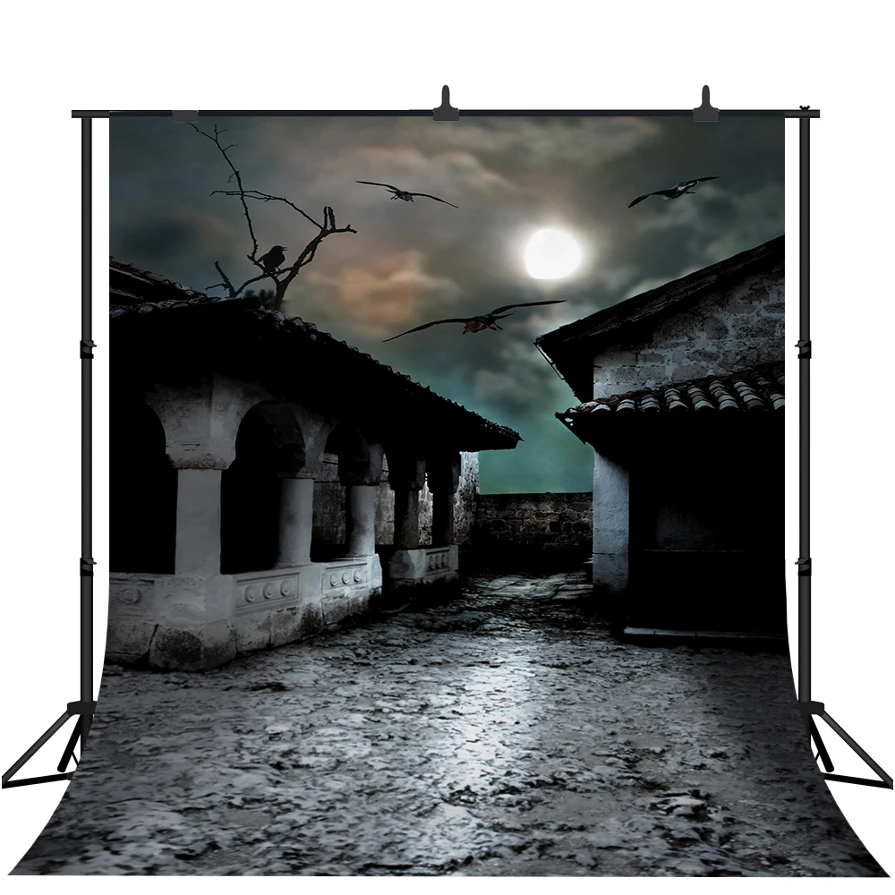Lyavshi Halloween Party Photo Backdrop horrible house crow Children Photography Background Photoshoot Studio | Электроника