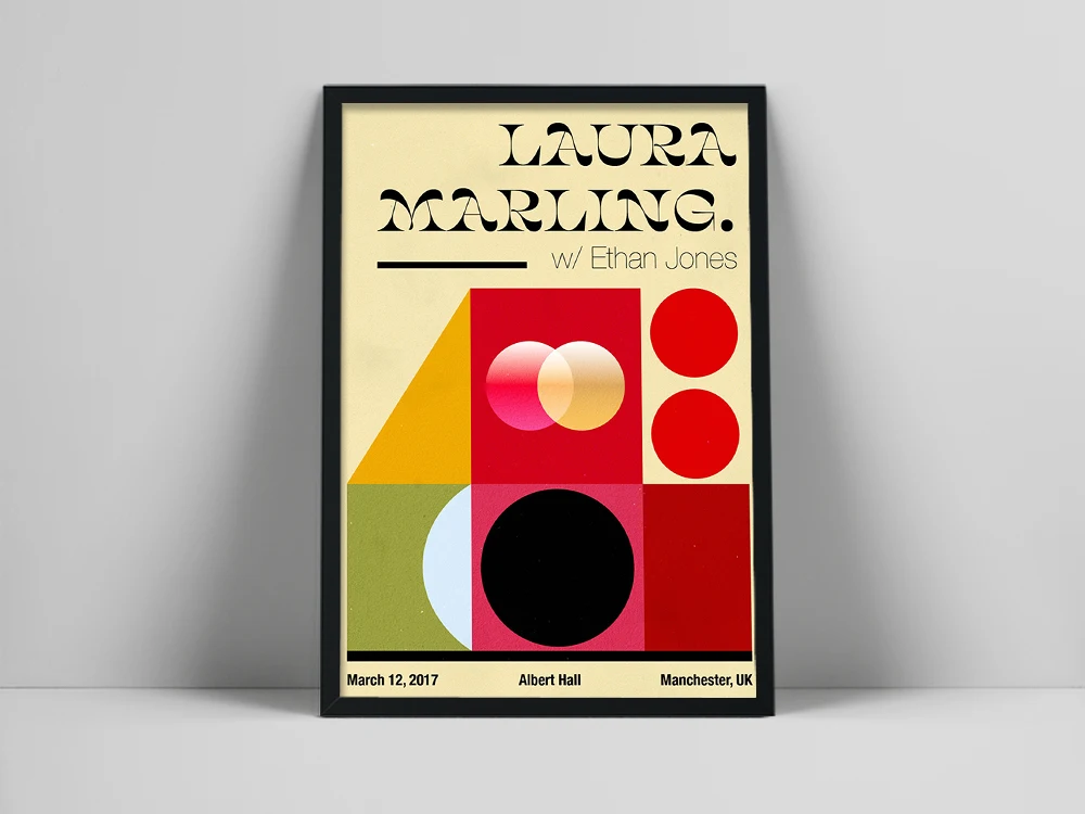 Poster Di Musica Vintage Cantante Laura Marling Gig Poster Pop Music Star Tela Pittura Star Music Band Club Home Bar Poster Decor