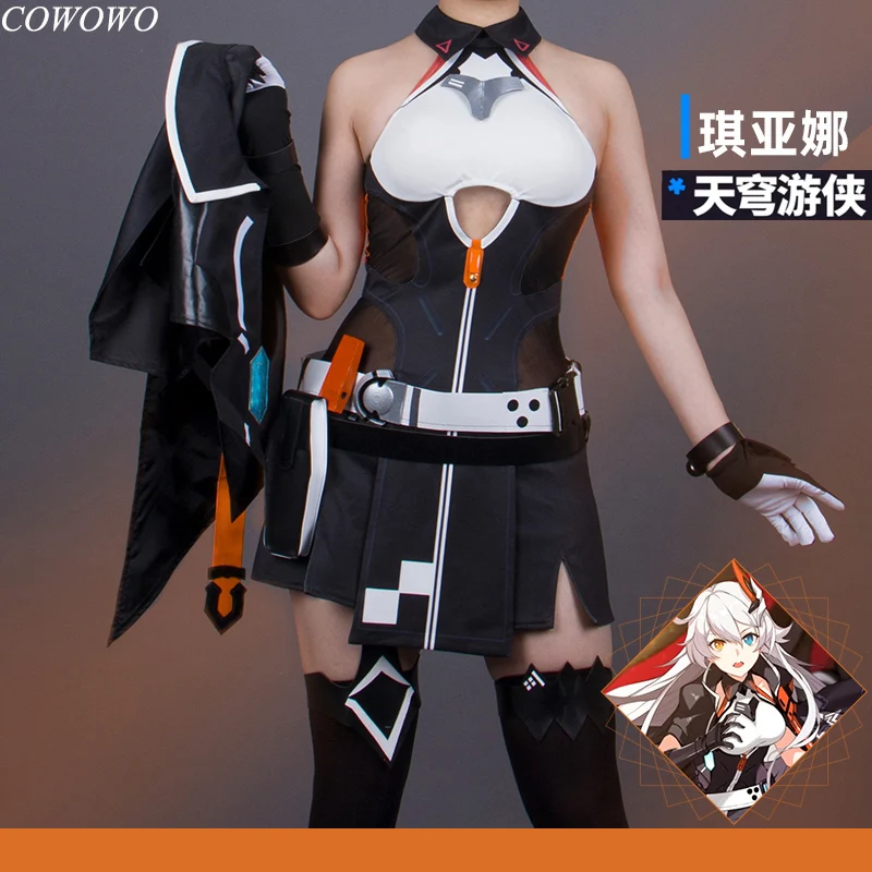 Аниме! Honkai Impact 3 Kiana Kaslana TianQiongYouXia боевой костюм сексуальное платье униформа