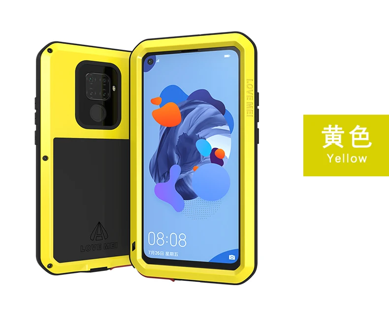 LOVEMEI Powerful Metal Waterproof Case For Huawei Nova 5i Pro Cover ShockProof Full Body Protection Armor Defender Phone Case