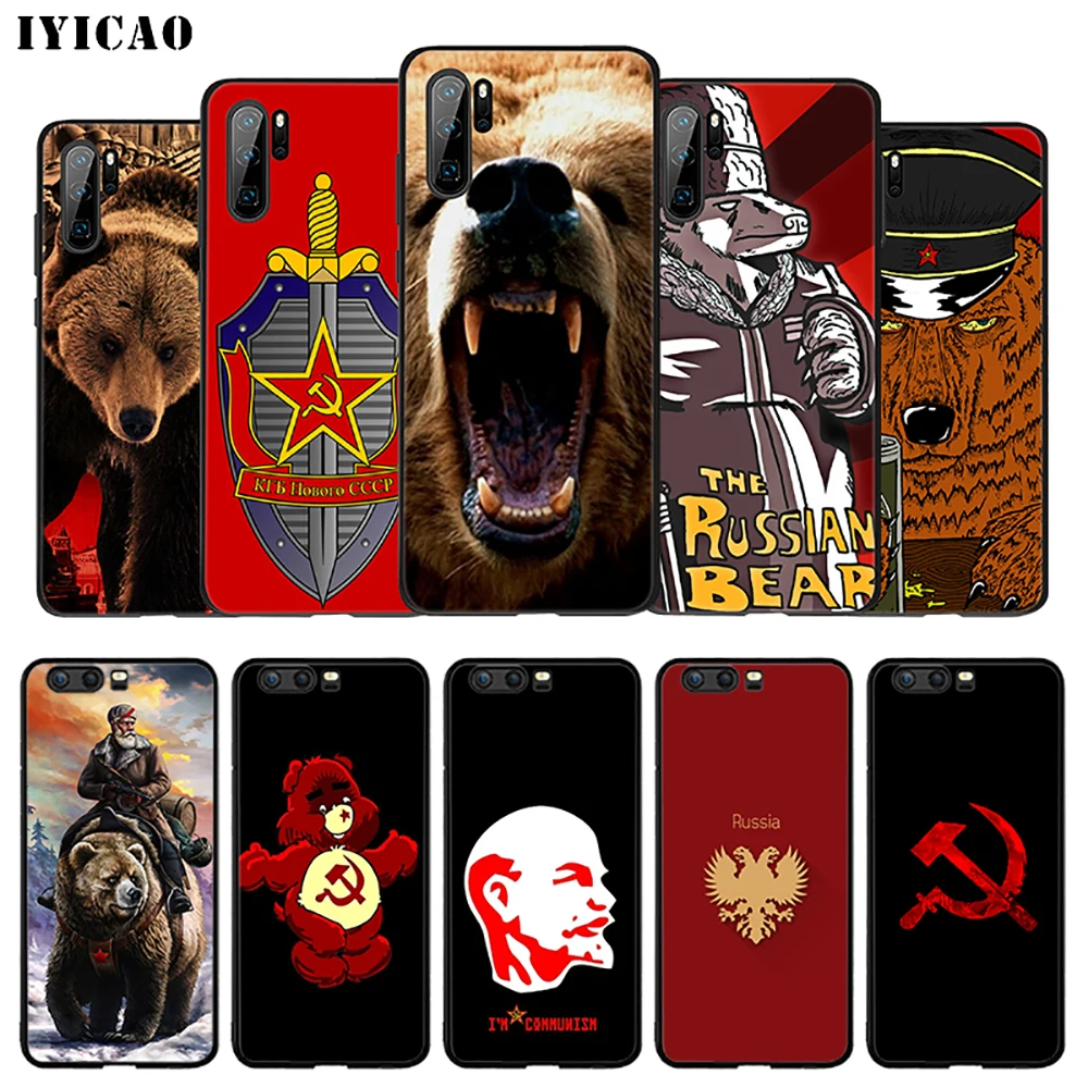 IYICAO Russian Bear Flag Soft Case for Huawei Mate 30 20 10 lite Pro Y6 Y7 Y9 Prime 2018 &amp Nova 3i 3 2 4 2i 5i |