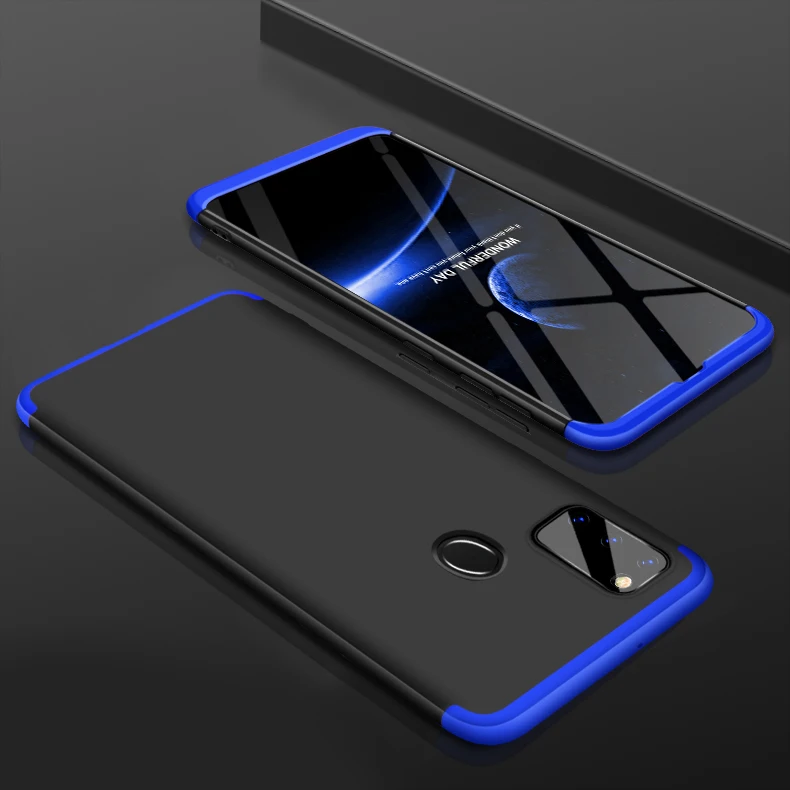 Blue Black Blue Для samsung Galaxy M30S чехол 360 Жесткий ПК Полный Защитные чехлы для телефонов samsung M30S чехол - Цвет: Blue Black Blue