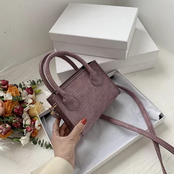 

Small Crocodile Pattern PU Leather Crossbody Bags For Women 2020 Summer Lady Shoulder Handbags Female Simple Totes Cross body