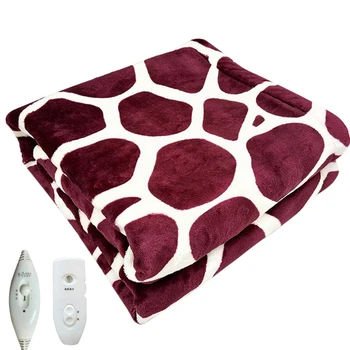 

220V Cozy Soft Flannel Electric Heated Winter Blanket Washable US Plug