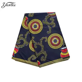

YANTEX African Prints Veritable Real Wax Fabric 6 Yards/Piece Tissu Africain Ankara Fabric African Real Wax Prints Nigeria Batik