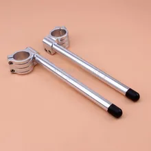 Серебряный алюминиевый мотоциклетный 7/" 22 мм Руль Клип Ons 31 32 33 35 37 39 41 51 мм рукоятки Универсальный подходит