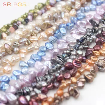 

Free Shipping SR 5-7mm Freeform Baroque Freshwater Pearl Jewelry Making Small Spacer Beads Strand 14"