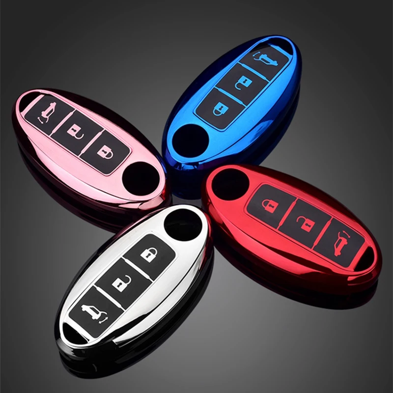 Soft TPU Car Remote Key Case Cover Shell for Nissan Qashqai X-Trail T32 T31 Juke J10 J11 Kicks Tiida Pathfinder Note for Infiniti