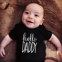 Hello Daddy Pregnancy Announcement Newborn Baby Bodysuits Cotton Baby Boys Girls Onesies Rompers Body Baby Outfits Clothes 2