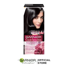 Garnier Стойкая крем-краска для волос "Color Sensation, Роскошь цвета", оттенок 1.0, Драгоценный черный агат, 110 мл