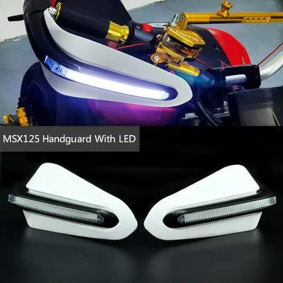 

1 Pair Motorcycle LED Hand Guards For Motor MSX125 Hand guard with LED Light Hand Protector Hand Guard Universal Hand Guards