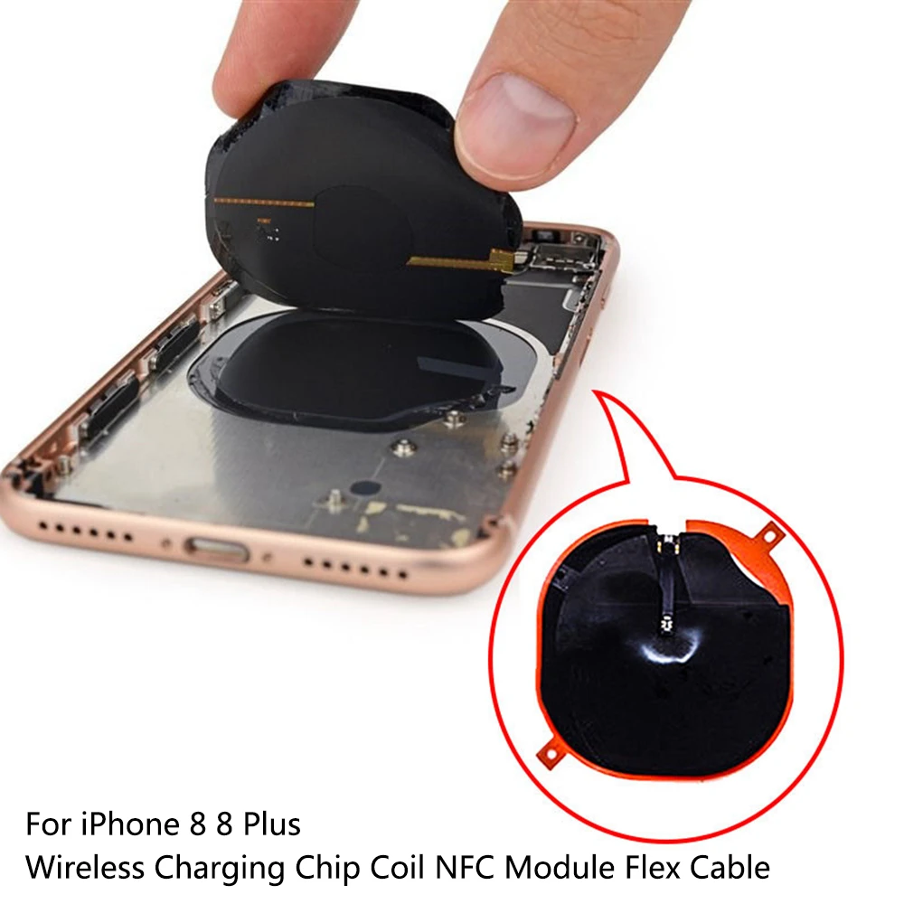 Klas badge Dressoir Voor Iphone 8 Plus Draadloos Opladen Chip Spoel Nfc Module Flex Kabel Voor Iphone  8 Charger Panel Sticker Vervangende Onderdelen| | - AliExpress