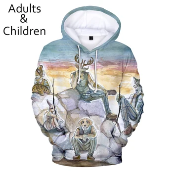 

Animation 3D Hoodies BEASTARS Tops Men Women Sweatshirt Harajuku Kids pullovers Casual BEASTARS 3D boys girls Autumn Hooded