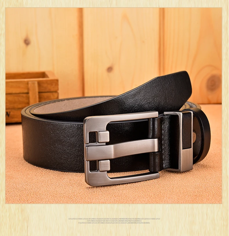 mens brown leather belt [LFMB]Cow Genuine Leather Luxury Strap Male Belts for Men New Large Plus Size100-160cm Vintage Pin Buckle Men Belt High Quality mens braided leather belt