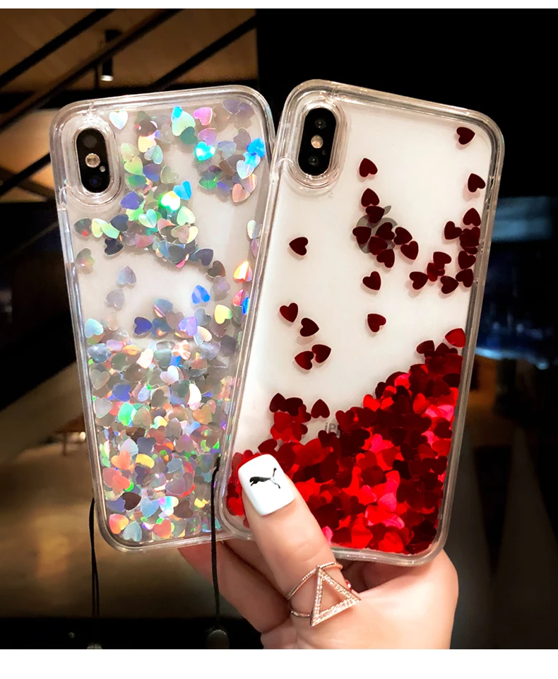 Для Iphone6 6S 7 7P 8 8P X XS XSmax зыбучий песок блестящий чехол Чехол |