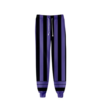 

Popular Ghost Blade 3D casual Fall winter comfortable sweatpants men women fashion Black and blue stripes Demon Slayer trousers