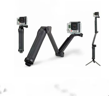 

3 Way Portable Folding Monopod Tripod Mounts Adjustable Selfie Hand Grip Lever for Gopro Hero 4 3 3+ 2 Action Camera Sport