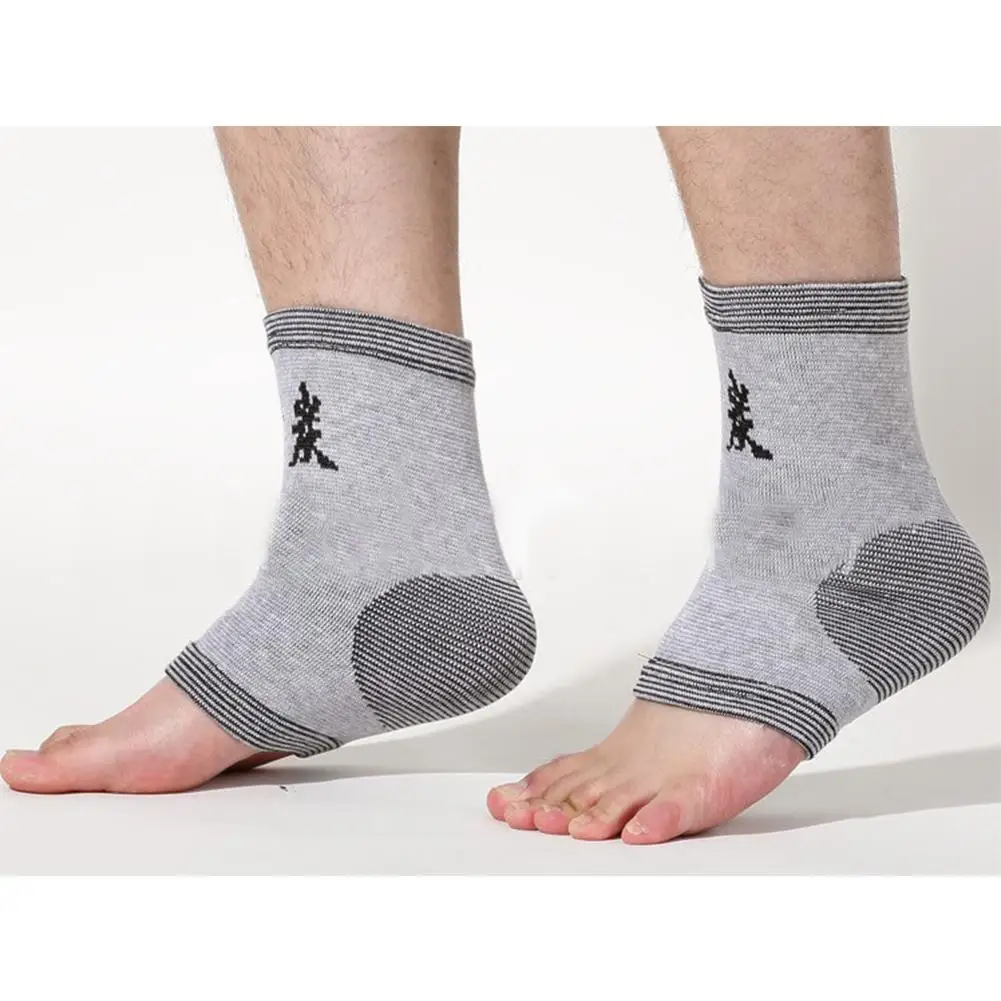 1 pair of ankle Эластичный бамбуковый уголь дышащее защитное оборудование колено локоть запястья лодыжки защита для ладоней защитное оборудование - Цвет: 1 pair of ankle