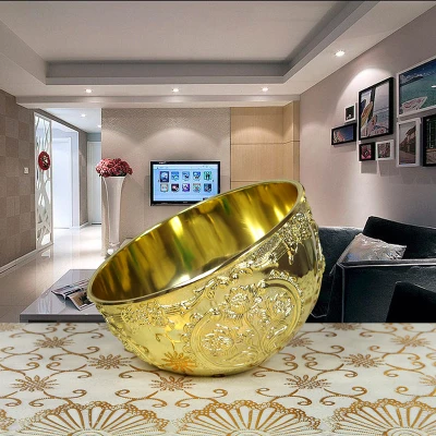Style 3 304 резная миска для мусора из нержавеющей стали, настольная мусорная корзина для ресторана, настольное мусорное ведро для спальни KTV, мусорное ведро для хранения - Цвет: Style 3