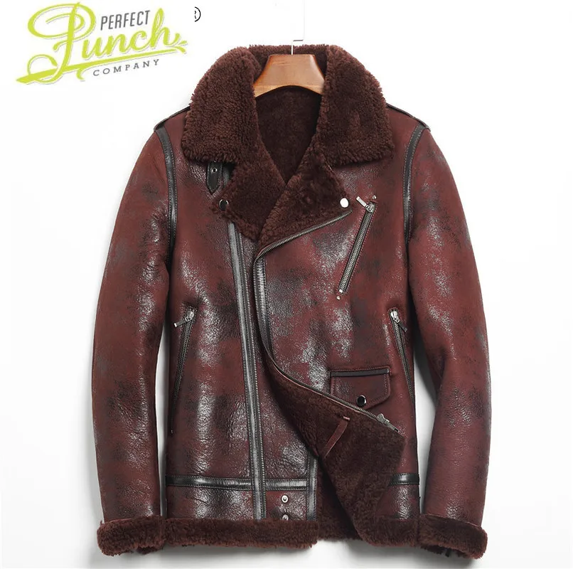 

Куртка мужская осенне-зимняя, мотоциклетная, из натуральной овечьей кожи, LXR628