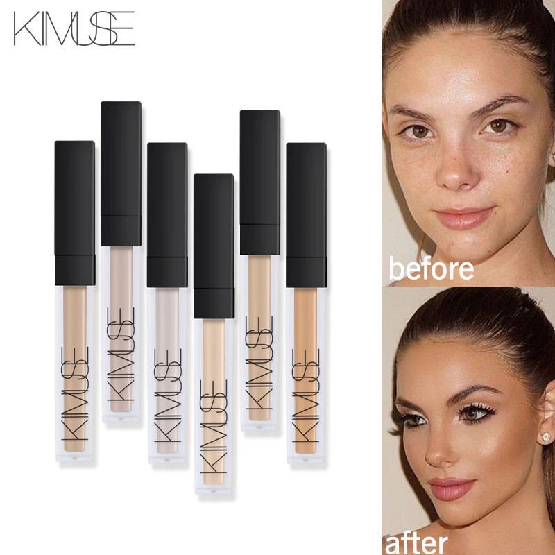 KIMUSE, консилер для губ, крем, полное покрытие пор, темные круги, 6 цветов, бежевый натуральный пигмент, водостойкий консилер, Стик KS700