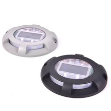 4LED Солнечный Дорожный светильник-гвоздик, алюминиевый уличный светильник для подъездной дорожки, белый/теплый/синий светильник