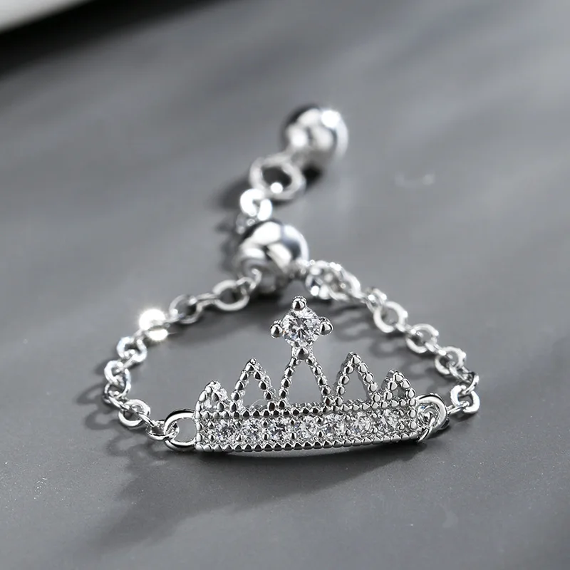 

Женские кольца в виде короны, регулируемые кольца с фианитами, ювелирные украшения для вечеринок