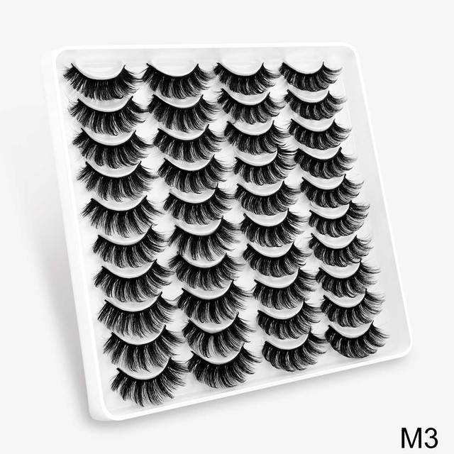 Pairs Faux Mink Lashes False Eyelashes Natural Fake Lashes Book 3D Lash Wispy Dramatic Eyelash Vendor Faux Cils Makeup