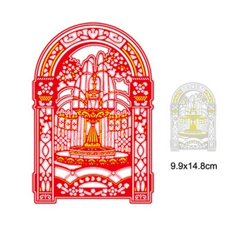 

Fountain Fence Christmas Metal Cutting Dies Scrapbooking Craft Dies Cuts Lace DIY Album Card Stencils Die Stencils New 2020