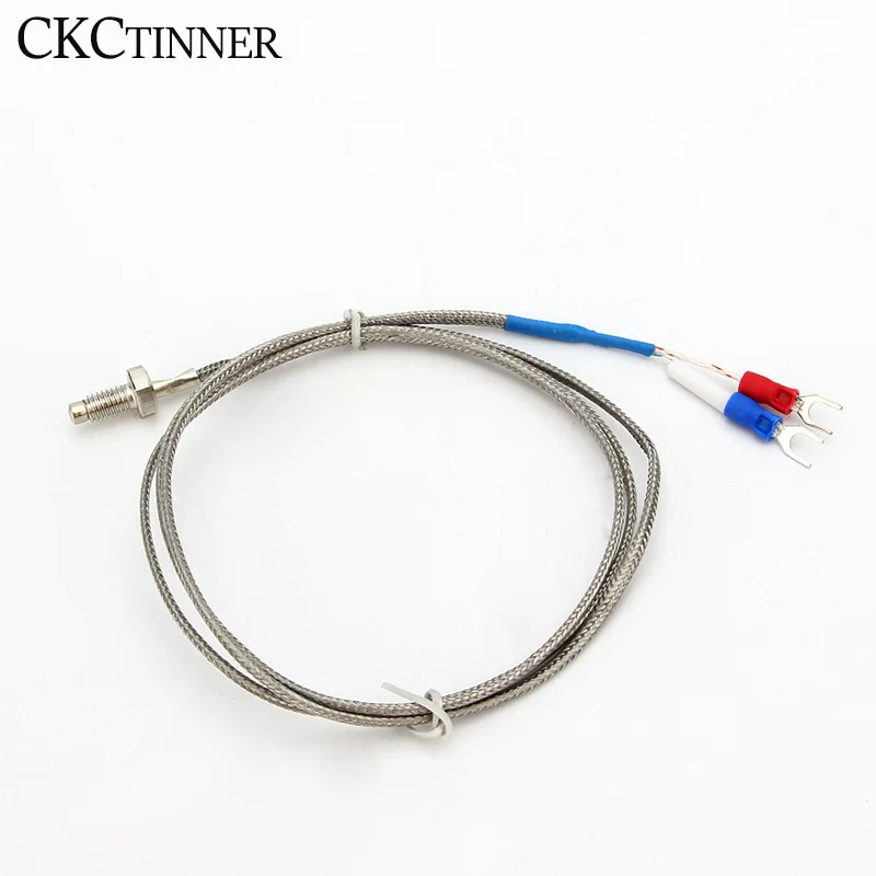 Thermocouple Thread M6 Screw Type K 1/2/3/4/5m Probe Sensor Temperature Sensor 0-400°C Temperature Controller