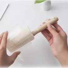 TECHOME натуральная чашка люфа щетка деревянная ручка висячая чашка люфа щетка для чистки чашек Чистящая Щетка для бутылок чистящие инструменты