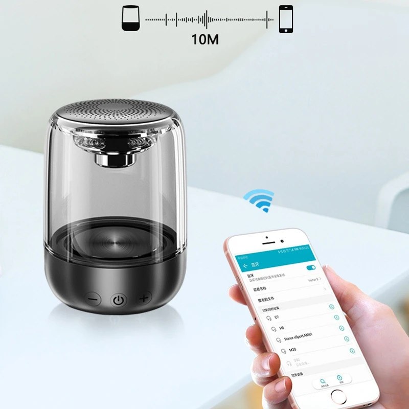 Красочные светодиодные фонари Bluetooth динамик Hifi стерео беспроводной портативный динамик с микрофоном