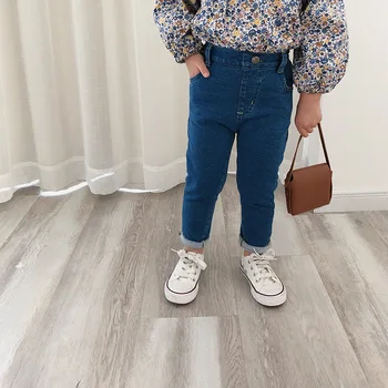 

2020 Hot Selling Baby Girls Boys Denim Pants Spring Fashion Kids girls Jean Pants 1-6 Years