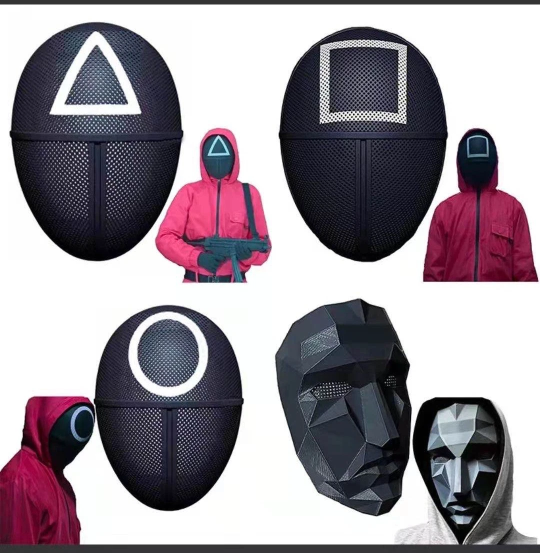 South Korea Squid Game Squid Game Mask Face Mask Lee Jung-jae The Same Mask  Cosplay Peripheral Props For Holiday Party - Animation  Derivatives/peripheral Products - AliExpress