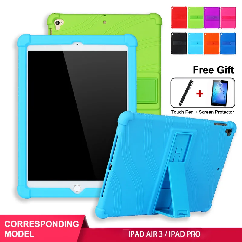 SZOXBY для Apple IPad Pro/Air 3, 10,5 дюймов, силиконовый чехол, защита от падения, кронштейн, Ударопрочный Мягкий чехол, чехол