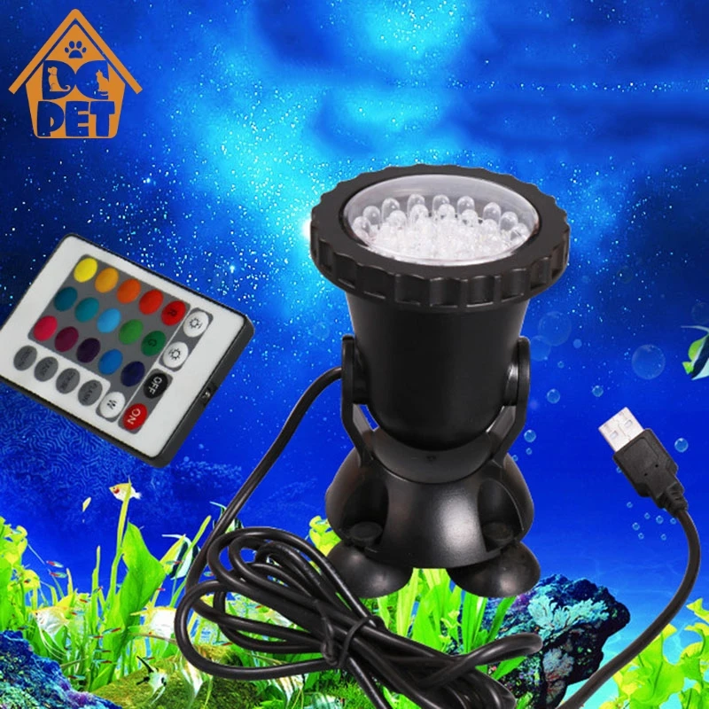 

Aquarium Led Lighting Fish Tank Pond Light RGB Underwater Lamp Submersible Aquarium Accessories lighting with Remote