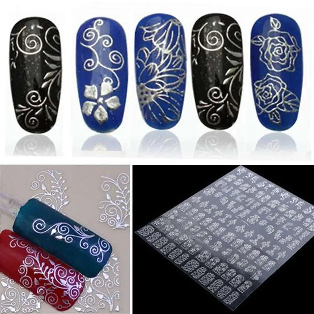 Yfashion 108 шт/лист золотой стикеры 3D на ногти Nail Art наклейки накладной ноготь с металлическим чипом наклейки для дизайна ногтей украшения переводные наклейки для воды советы