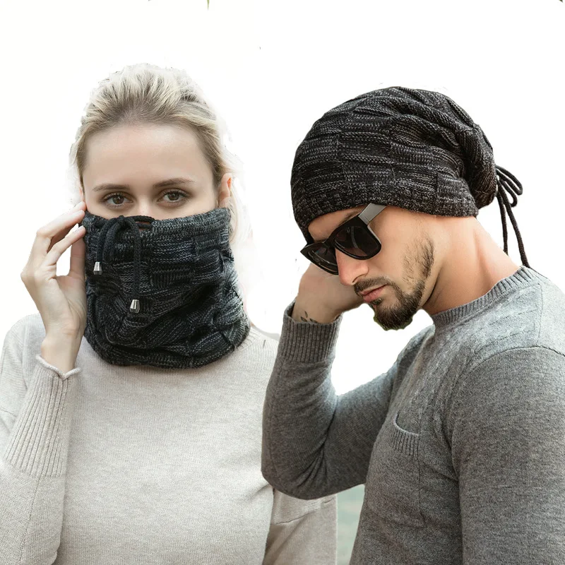 

Winter hat ladies cap and plush wool autumn and winter men's knit cap kippah pompom hat beanie hat knitted hats bobble hat hood