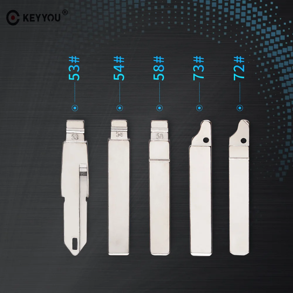 

KEYYOU Remote Key Blade Replacement Car Key Blade For Lada Renault Megan Dacia Clio Duster VAC102 VA2 HU83 #53 #54 #58 #72 #73