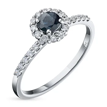 

White gold ring with sapphire and diamond e0916kts11198610