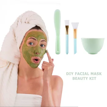 

Silicone Mixing Bowl Brush Spoon Stick Set Women Beauty Makeup Facial Mask Tools Makeup Brushes Set Cosmetics