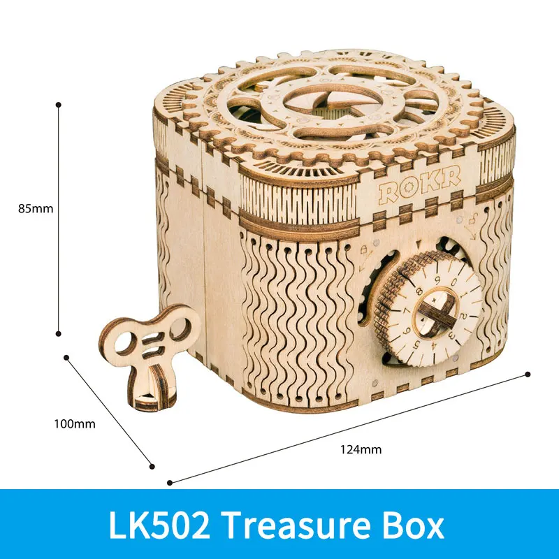 ROKR DIY Сова коробка для хранения Коробка для карандашей 3D деревянные головоломки игрушки Сборная модель деревянные ремесленные наборы настольные декоративные игрушки для детей TG405 - Цвет: LK502