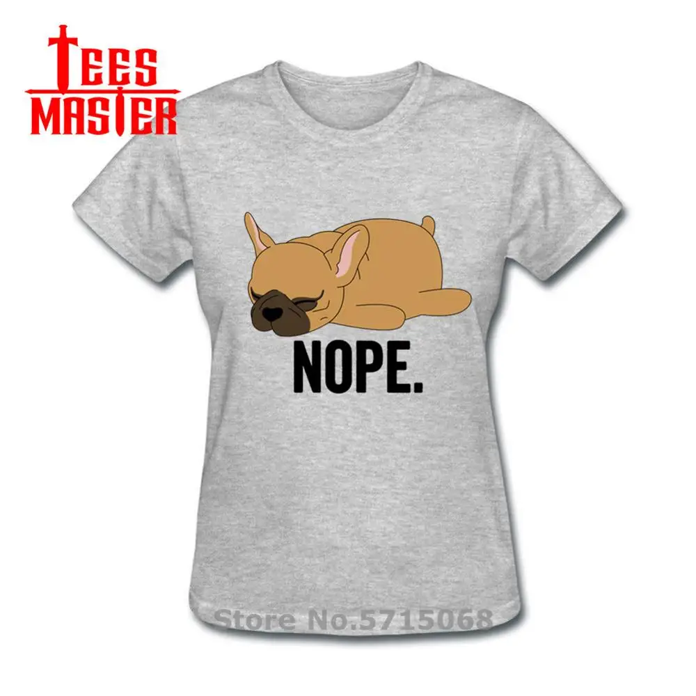 Kawaii Lazy French Bulldog Nope Not Today Футболка мужская женская футболка с милым быком забавным