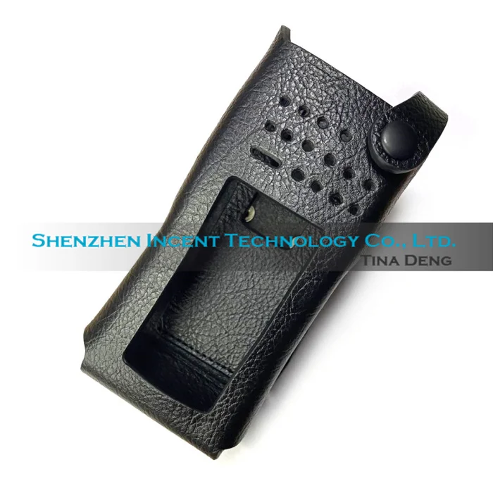 VOIONAIR Genuine Hard Leather Carrying Case For Two Way Radio GP338D GP338D+ XIRP8668