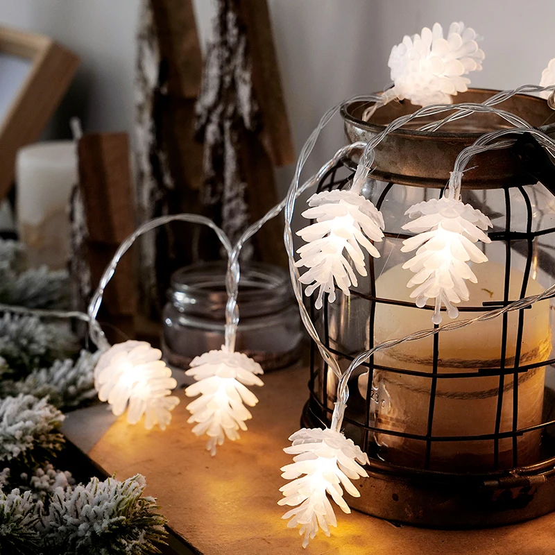 Pine cone Fairy Lights Garlands LED String Light Lamp Pineapple Shape Room Garden Festival Christmas Decoration Holiday Lighting Pine cone Fairy Lights Garlands LED String Light Lamp Pineapple Shape Room Garden Festival Christmas Decoration Holiday Lighting