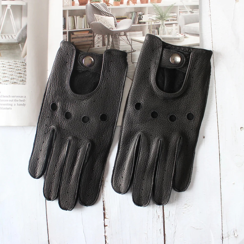 Gants en cuir monocouche pour hommes, gants d'équitation en plein