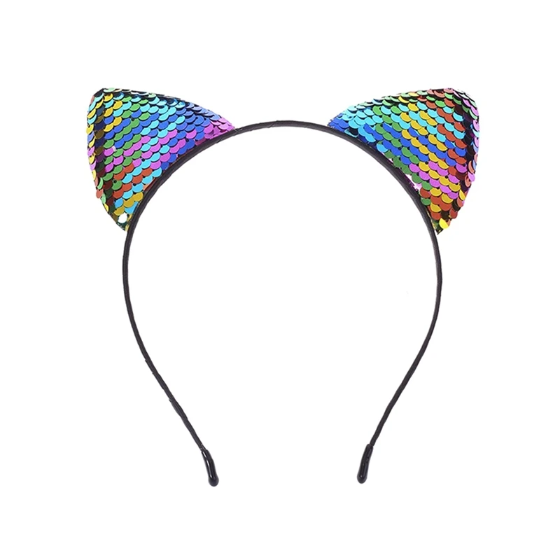 Блёстки с украшением в виде кошачьих ушек Красивая головной повязкой Детские